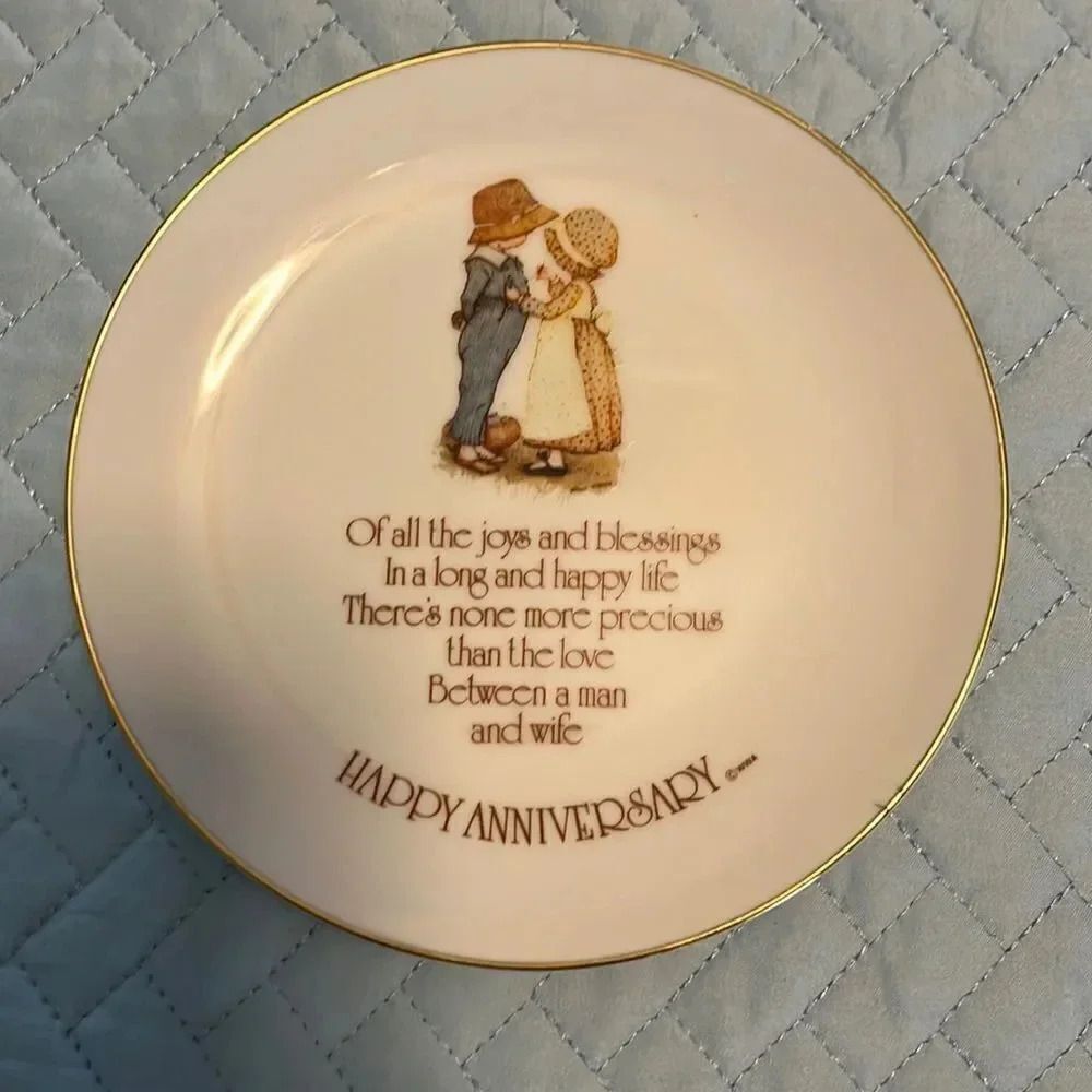 Lasting memories holly hobbie anniversary plate